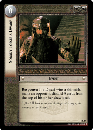 Nobody Tosses a Dwarf (1R23)