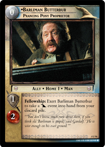 Barliman Butterbur, Prancing Pony Proprietor (1U70)