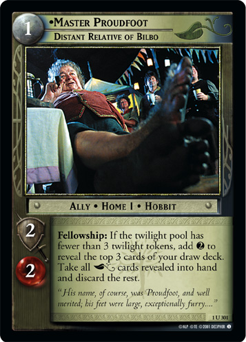 Master Proudfoot, Distant Relative of Bilbo (1U301)
