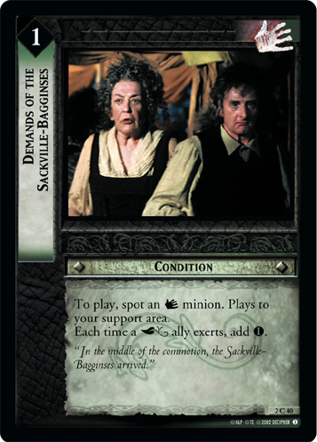 Demands of the Sackville-Bagginses (2C40)