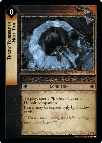 Throw Yourself in Next Time (2U71)