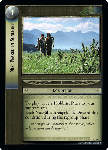 Not Feared in Sunlight (2U107)