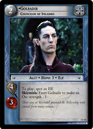 Golradir, Councilor of Imladris (3U20)