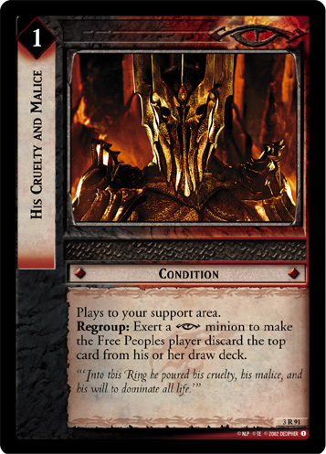 His Cruelty and Malice (3R91)