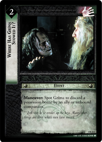 Where Has Grima Stowed It? (4R214)