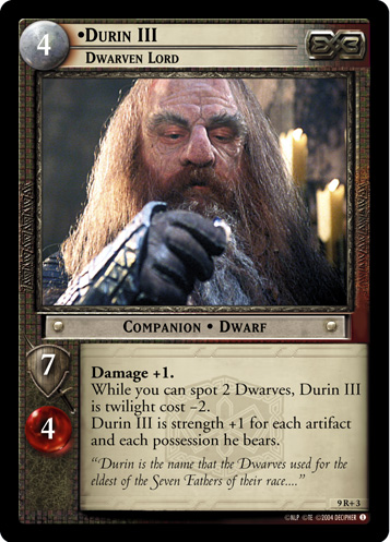 Durin III, Dwarven Lord (9R+3)