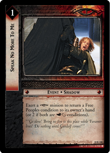 Speak No More to Me (10R100)