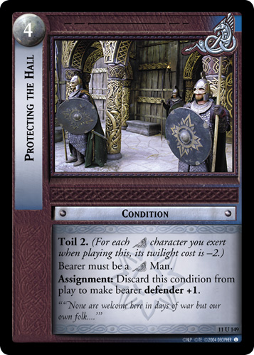 Protecting the Hall (11U149)