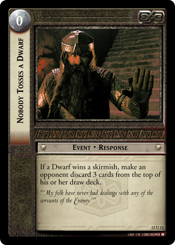 Nobody Tosses a Dwarf (12U11)