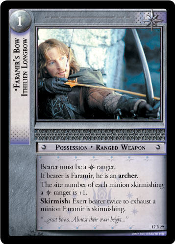 Faramir's Bow, Ithilien Longbow (17R29)